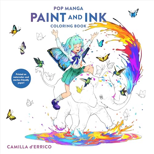 Pop Manga Paint and Ink Coloring Book - Paperback