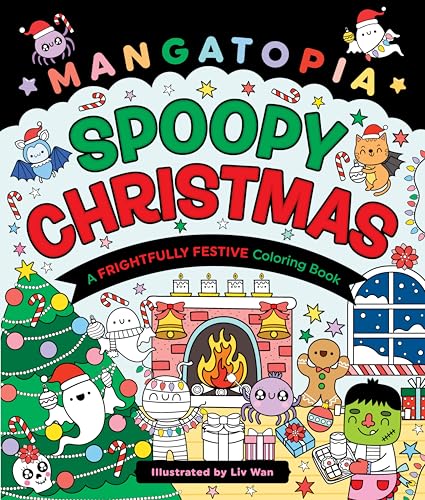 Mangatopia: Spoopy Christmas: A Frightfully Festive Coloring Book - Paperback