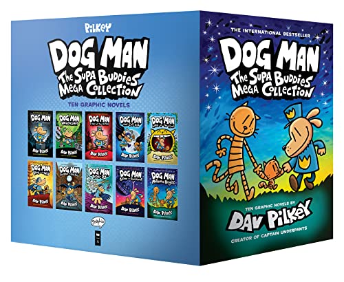 Boxed - Dog Man: The Supa Buddies Mega Collection: From the Creator of Captain Underpants (Dog Man #1-10 Box Set) - Hardcover
